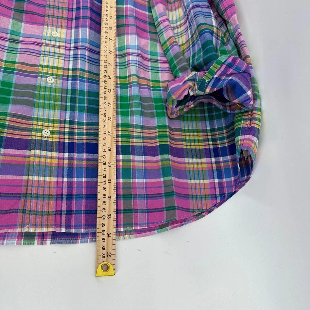 NWT Polo Ralph Lauren Mens 2XB Plaid Button Performance Multi Color New